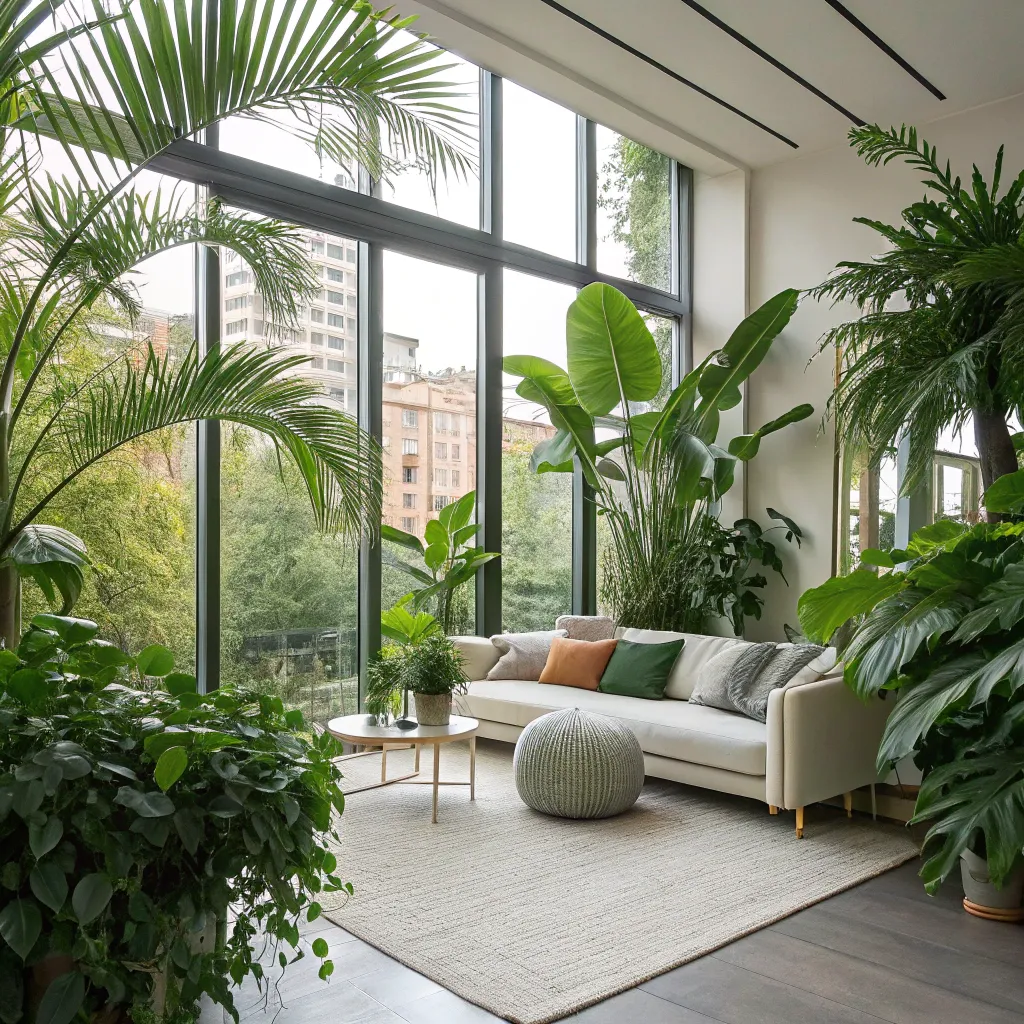 Beautifully designed interior with plants